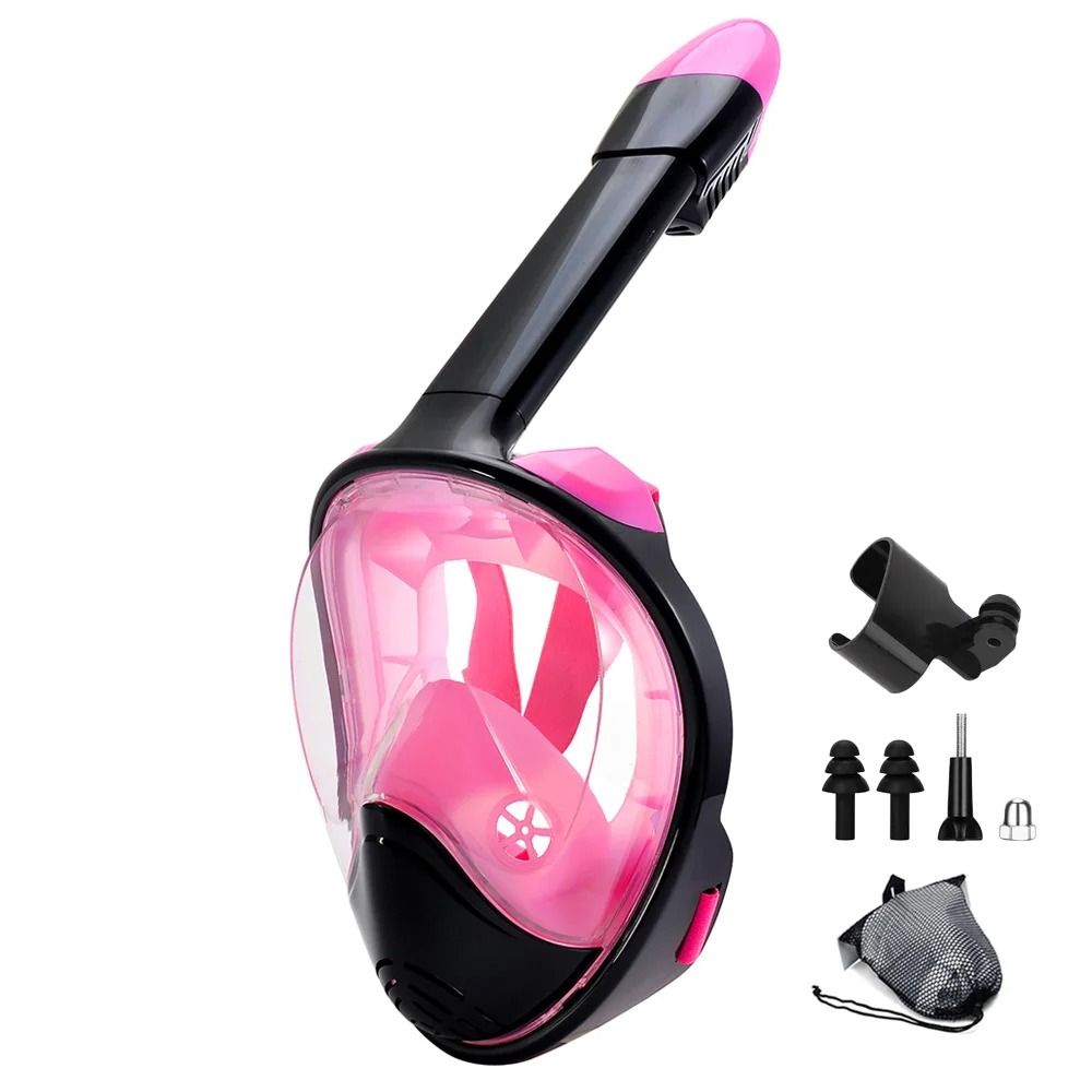 Full Face Snorkel Mask With Detachable Camera Mount Wide View AntiFog AntiLeak For Youth And Adults 11