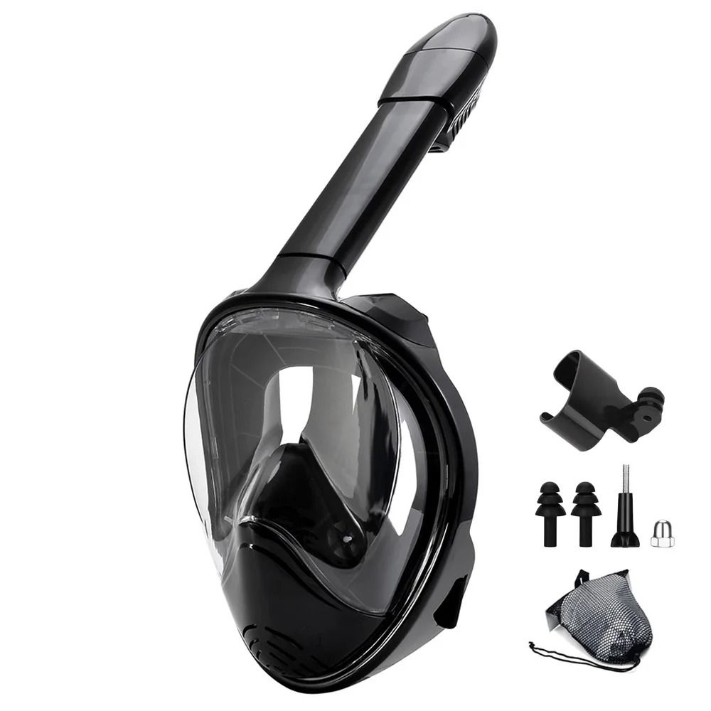 Full Face Snorkel Mask With Detachable Camera Mount Wide View AntiFog AntiLeak For Youth And Adults 7