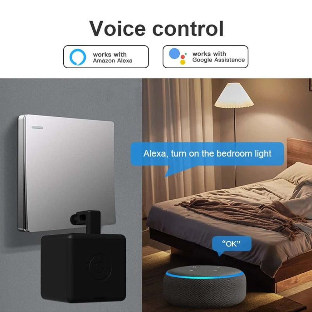 Zigbee Fingerbot Button Pusher For Remote Control Voice Assistant Garage Curtains 1