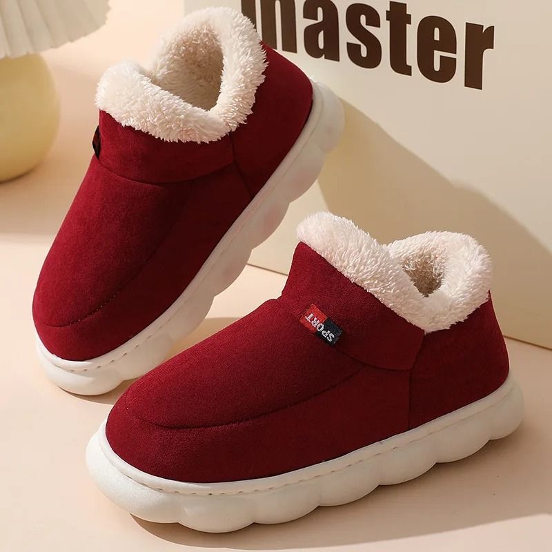Winter Men Slippers Short Plush Indoor Soft Fur House Boots 23