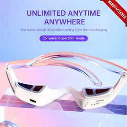 eye skin care red light therapy microcurrent eye massager remove eye bags dark circles eye lifting machine