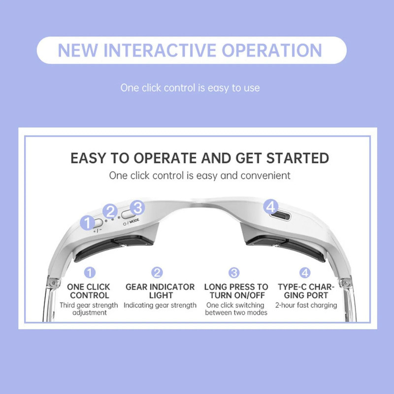 Eye Skin Care Red Light Therapy Microcurrent Eye Massager Remove Eye Bags Dark Circles Eye Lifting 6