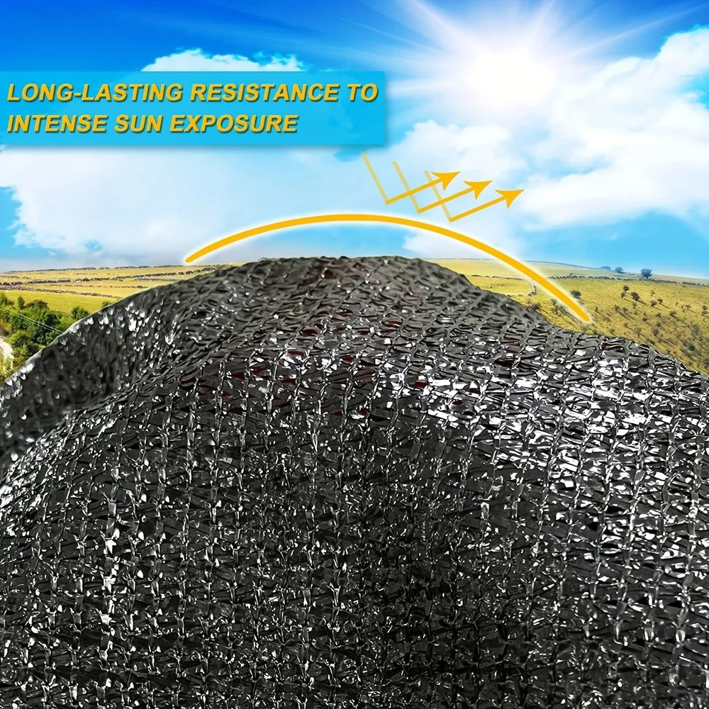 Black Shade Cloth Sunblock Mesh Cover 5