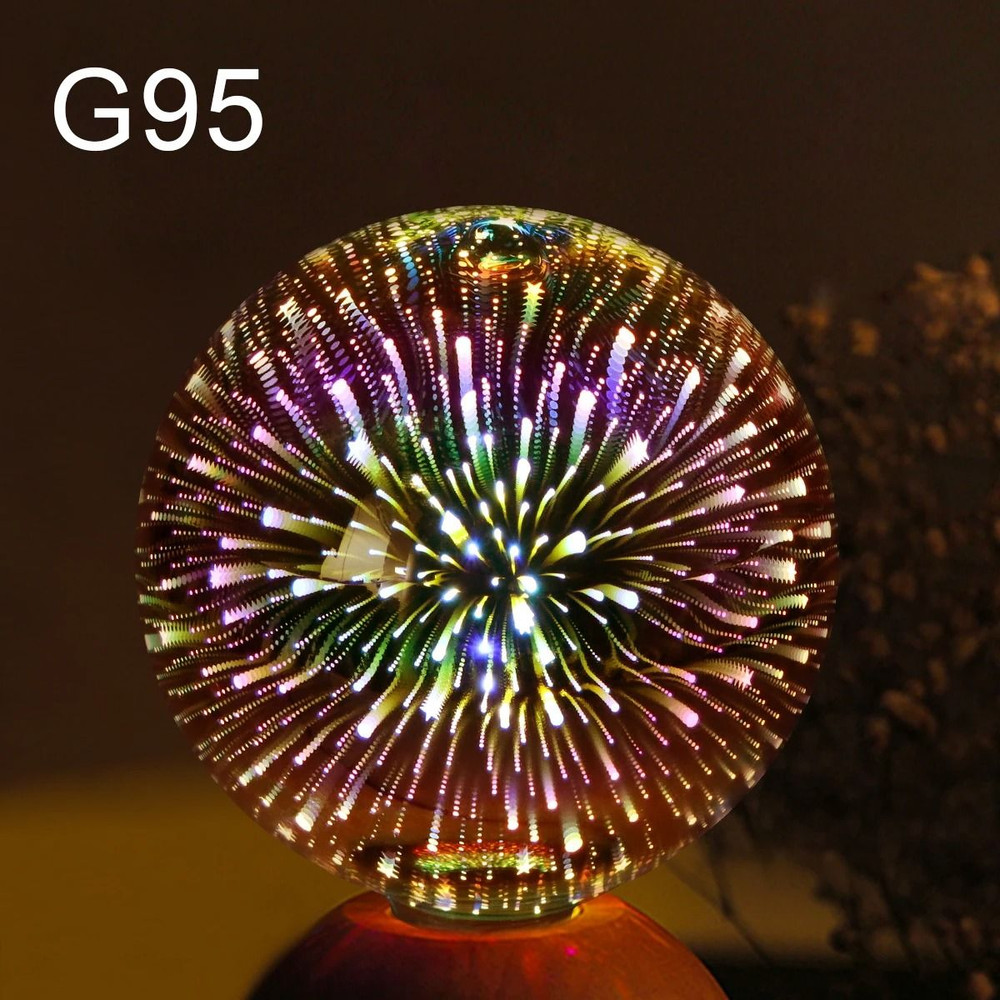 3D Fireworks Effect Vintage LED Bulb Retro Edison Lamp 10