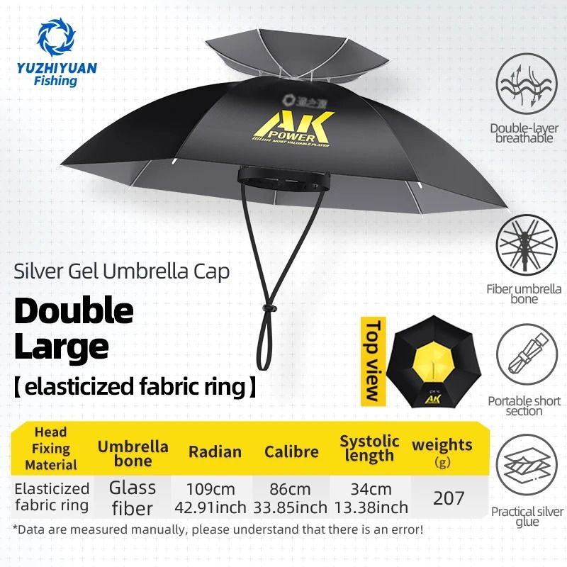 Portable Folding Umbrella Hat With UV Protection 8