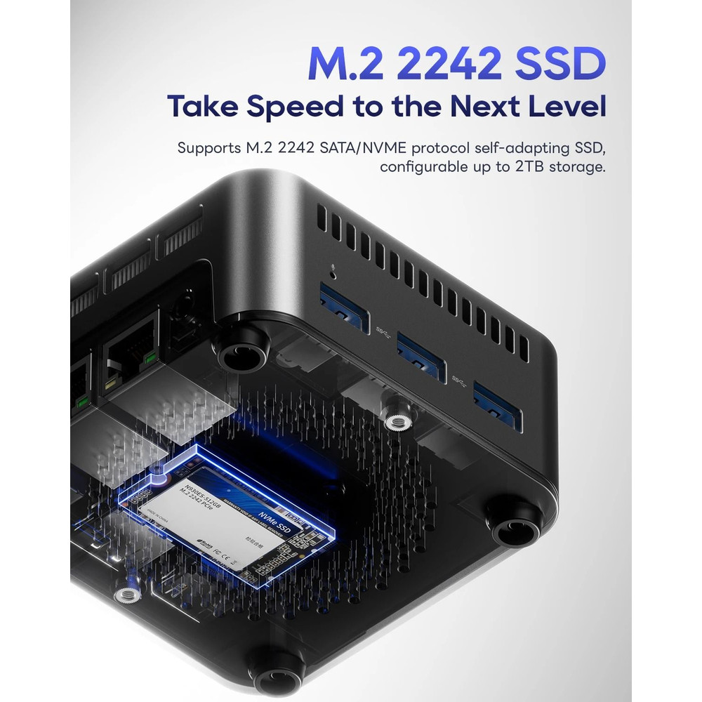 Mini PC With Intel N150 12GB RAM And M2 SSD Options 3