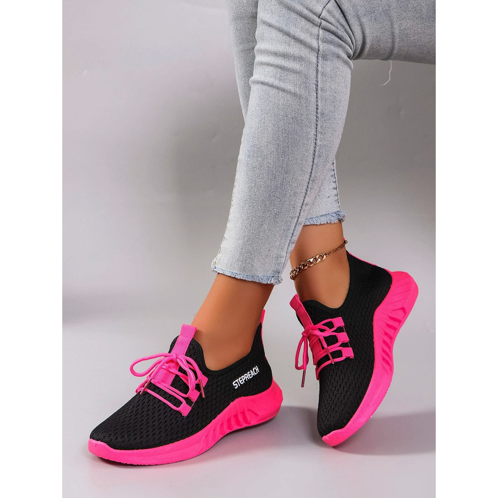 Womens Color Block Casual Sports Shoes With Strap 3