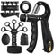 Grip Trainer Kit With Adjustable Hand Gripper Finger Exercisers Stress Ball And Forearm Ring 6