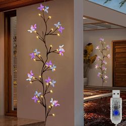 30led enchanted willow vine light with butterfly