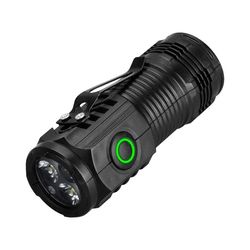 portable mini led flashlight with usb rechargeable battery and pen clip