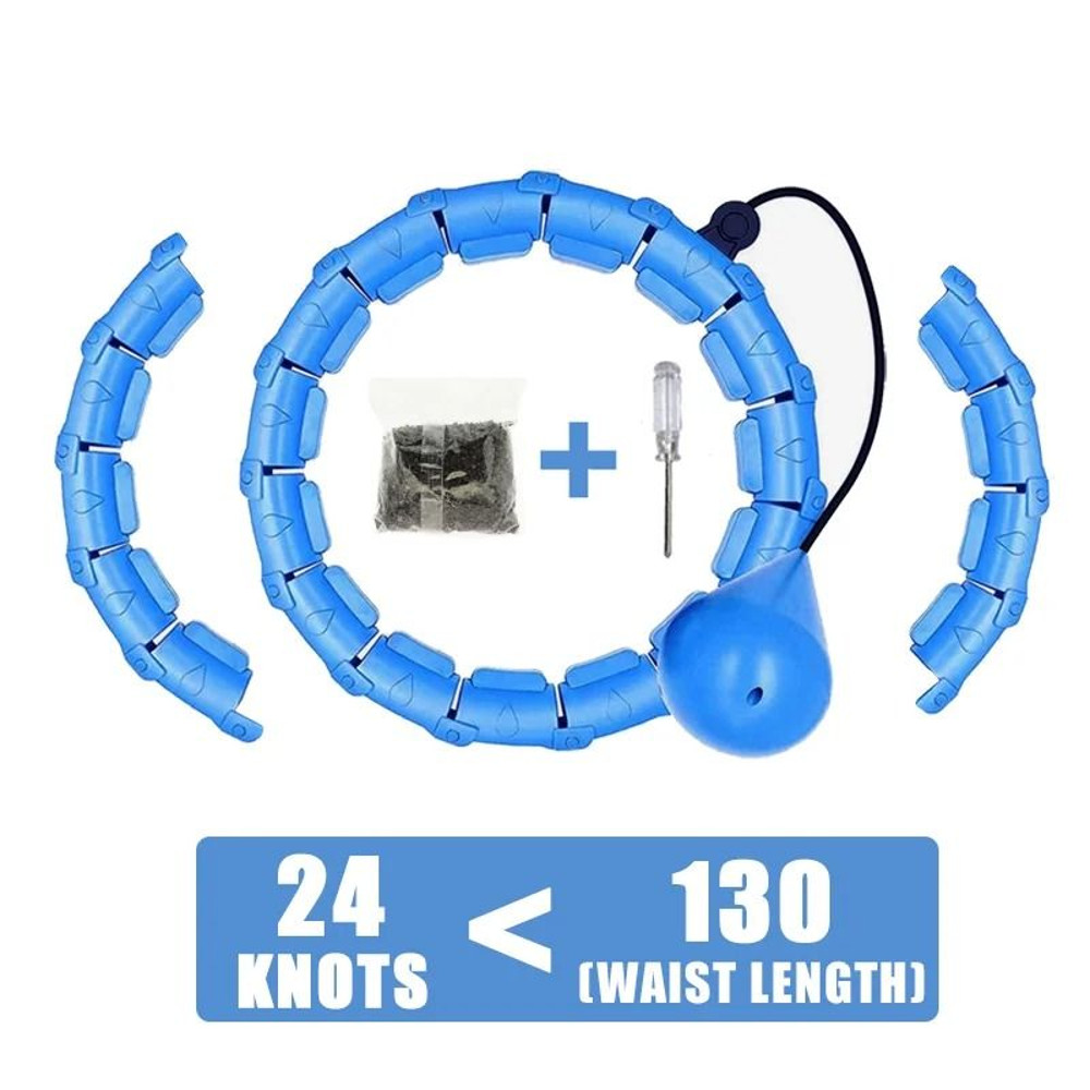 Weighted Fitness Circle Hoop With Adjustable Detachable Knots 9