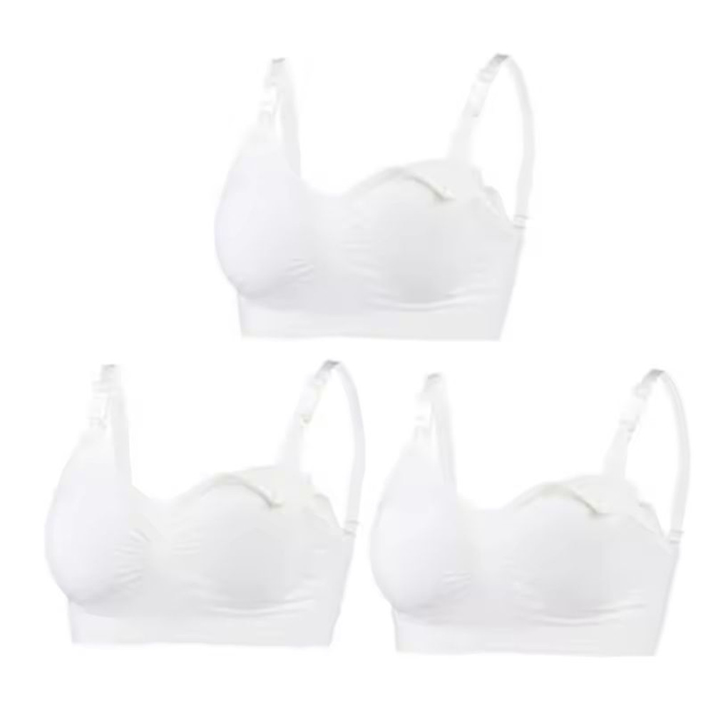 3pcs Maternity Nursing Bras Seamless Cotton Breastfeeding Underwear 12