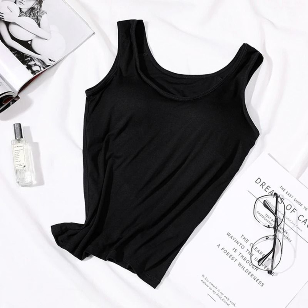 Women Slim Fit Tank Top With Built In Bra 7