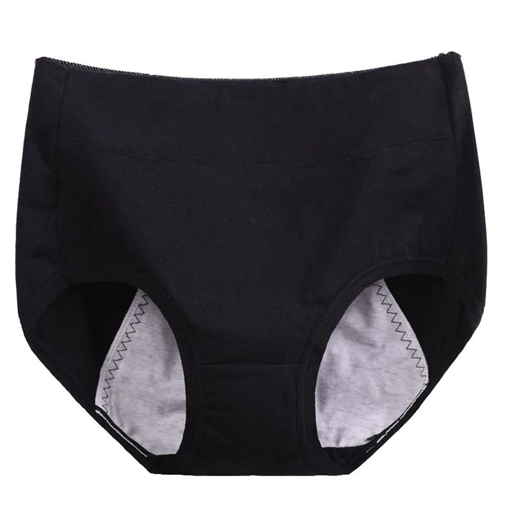Plus Size Leak Proof Cotton High Waist Menstrual Panties For Women 4