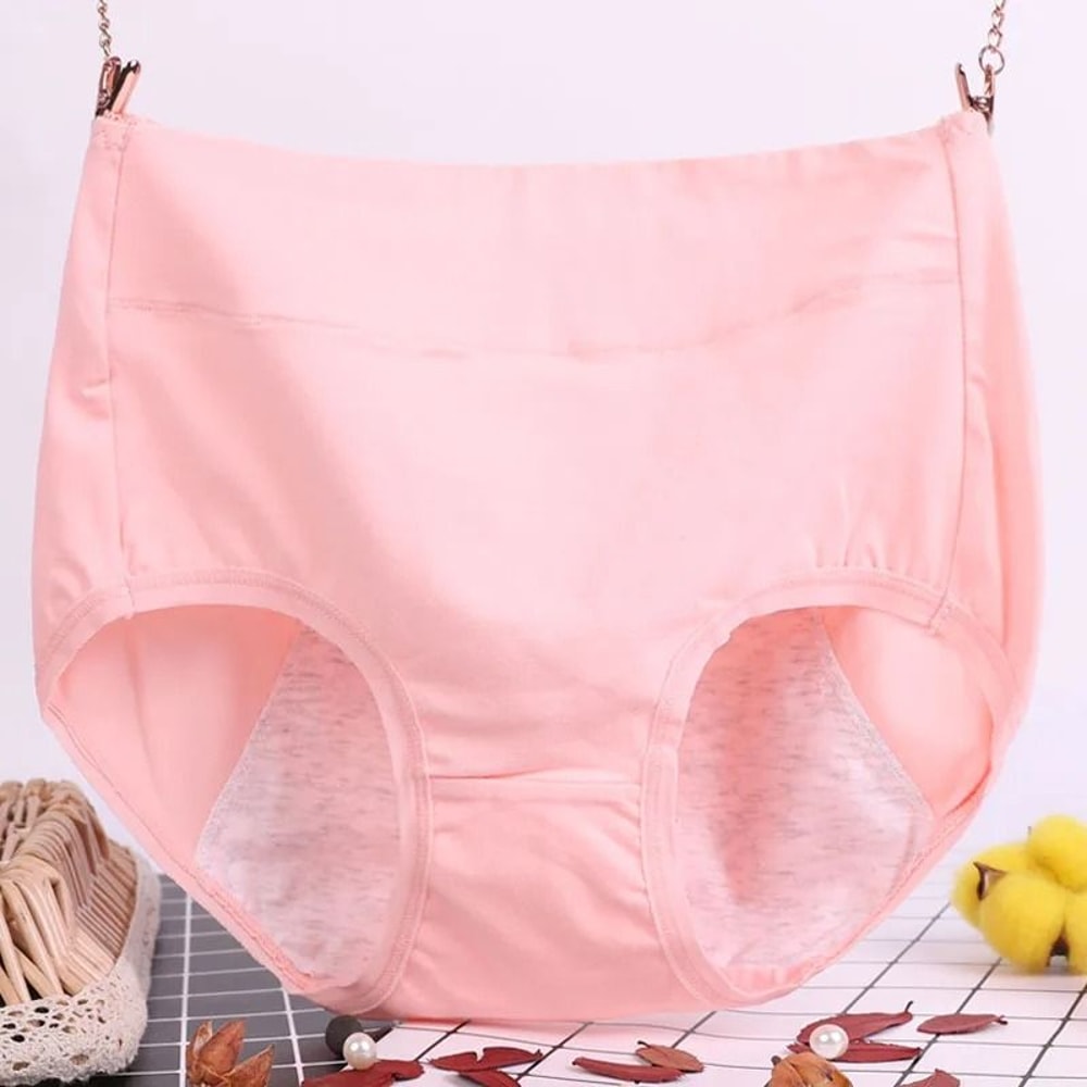Plus Size Leak Proof Cotton High Waist Menstrual Panties For Women 10