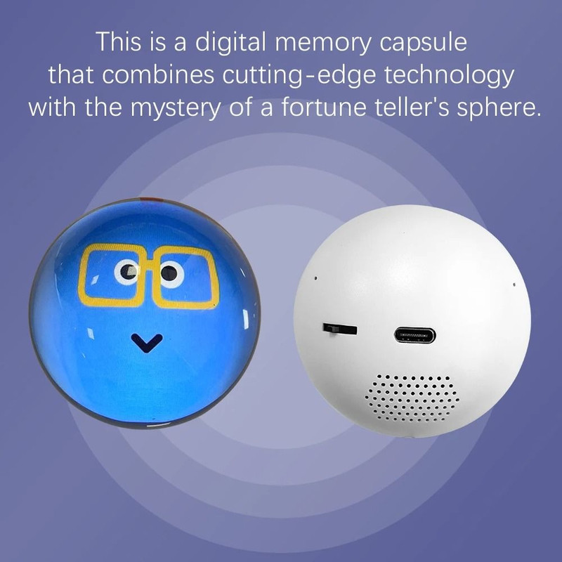 Customizable Video Glass Ball Lamp With Detachable Pixel Display And Sound 2