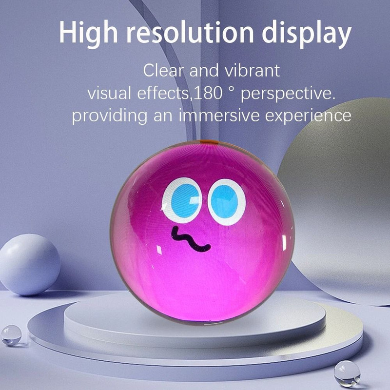 Customizable Video Glass Ball Lamp With Detachable Pixel Display And Sound 4
