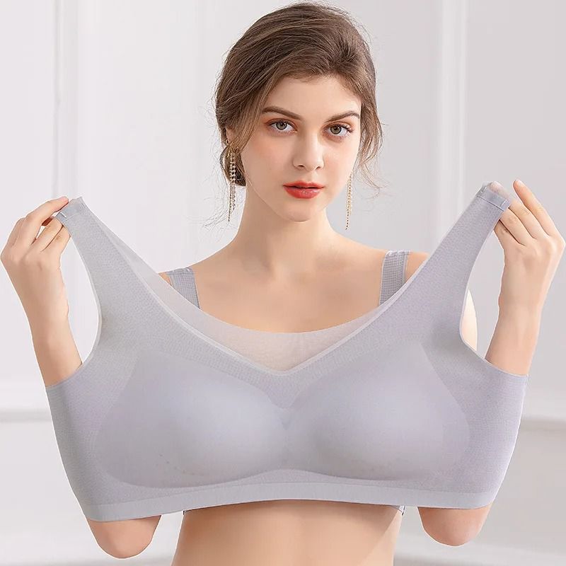 Plus Size Seamless Wireless Bra With Push Up Support And Breathable Fabric 1