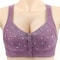 3 Piece Set Front Closure Plus Size Seamless Wireless Lace Bras For Women 1