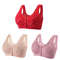 3 Piece Set Front Closure Plus Size Seamless Wireless Lace Bras For Women 6