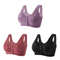 3 Piece Set Front Closure Plus Size Seamless Wireless Lace Bras For Women 18