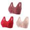 3 Piece Set Front Closure Plus Size Seamless Wireless Lace Bras For Women 9