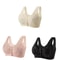 3 Piece Set Front Closure Plus Size Seamless Wireless Lace Bras For Women 11