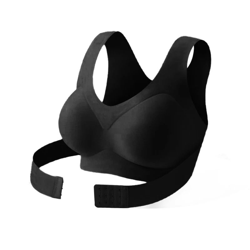 Womens Posture Correction Seamless Wireless Push Up Bra With Cross Back Support 7