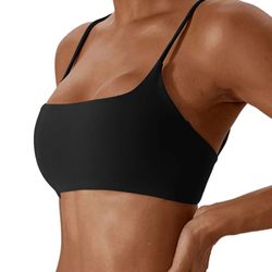 super soft cross back sports bra for yoga and fitness
