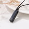 Mens Vintage Rectangle Gemstone Pendant Necklace With Leather Rope 0