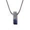 Mens Vintage Rectangle Gemstone Pendant Necklace With Leather Rope 15