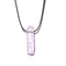 Mens Vintage Rectangle Gemstone Pendant Necklace With Leather Rope 19