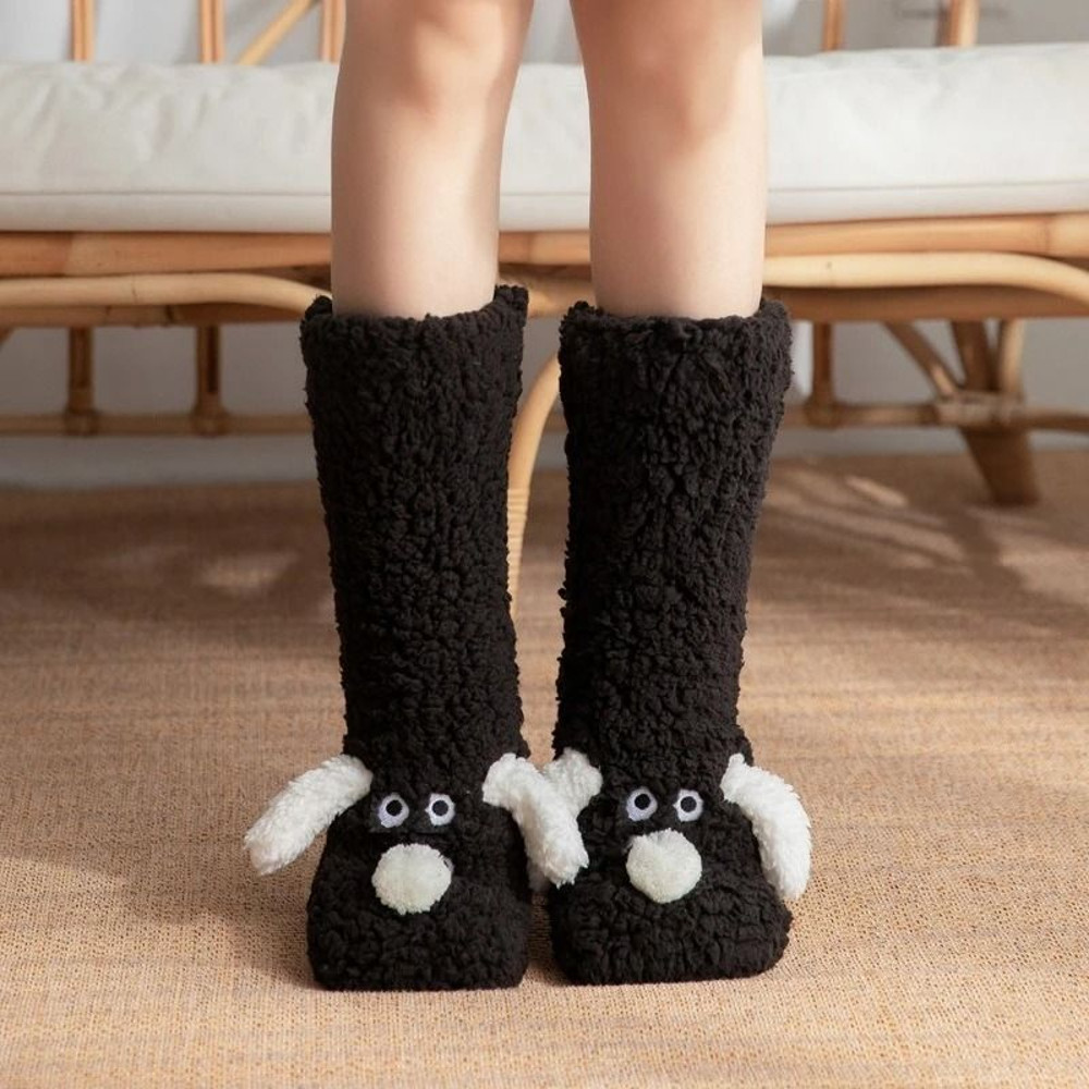 Cozy Velvet Coral Fleece Floor Socks For Autumn And Winter 7