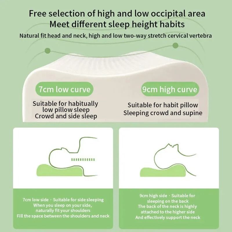 Thai Natural Latex Memory Pillow For Neck And Shoulder Support 5