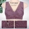 Soft Cotton Front Zip Wireless Lace Tank Bra Plus Sizes 2