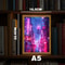 Asian Cityscape Painting LED Bedside Light 4