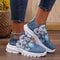 Floral Print Platform Sneakers Women Breathable Non Slip Running Shoes 0