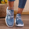 Floral Print Platform Sneakers Women Breathable Non Slip Running Shoes 1