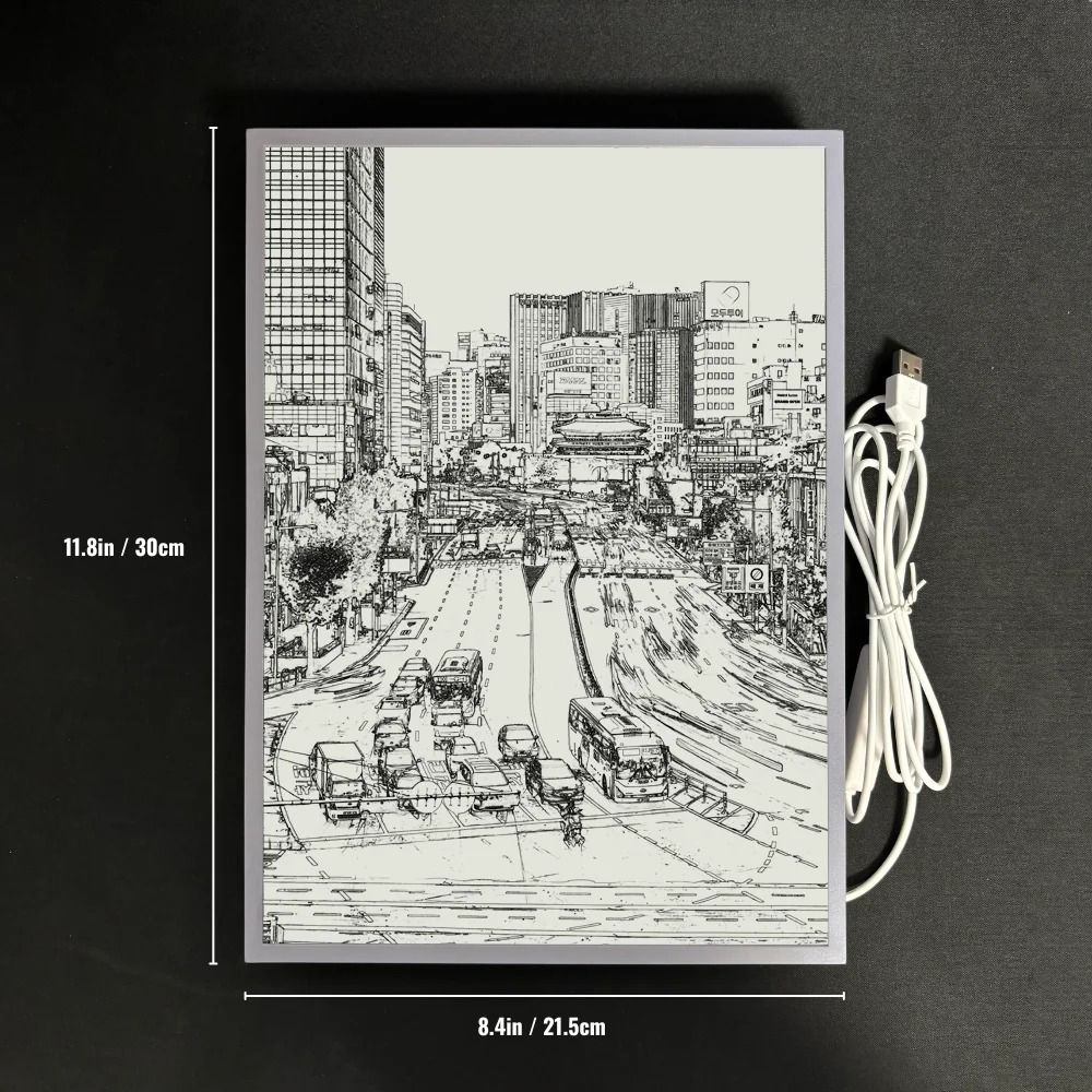 Seoul Night View LED Lamp 3D Cityscape Room Decor For Anime Inspired Homes 7