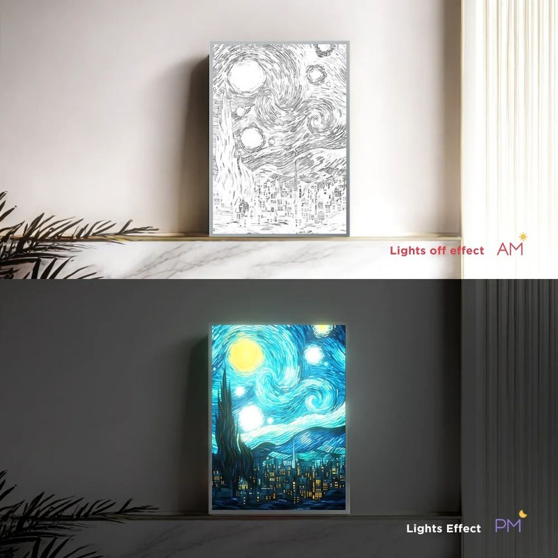 Starry Night Artistic LED Night Light Room Decor Lamp 1