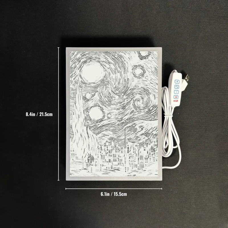 Starry Night Artistic LED Night Light Room Decor Lamp 6