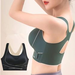 no trace sports bra wireless shockproof yoga vest with back support