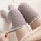 Winter Warm Coral Fleece Over Knee High Socks For Women 2