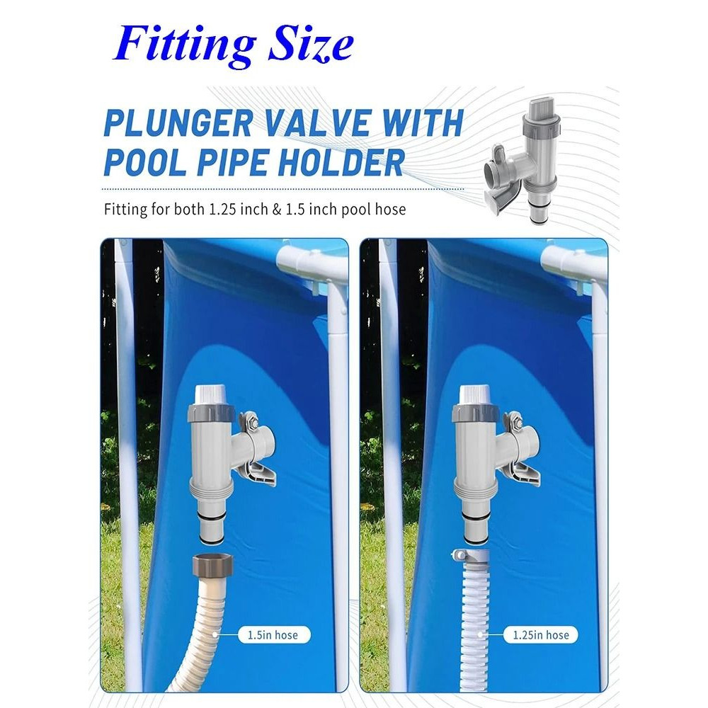 Durable PVC Pool Filter Pump Adapter With 32mm On Off Plunger Valve Leak Proof Replacement For Outd 3