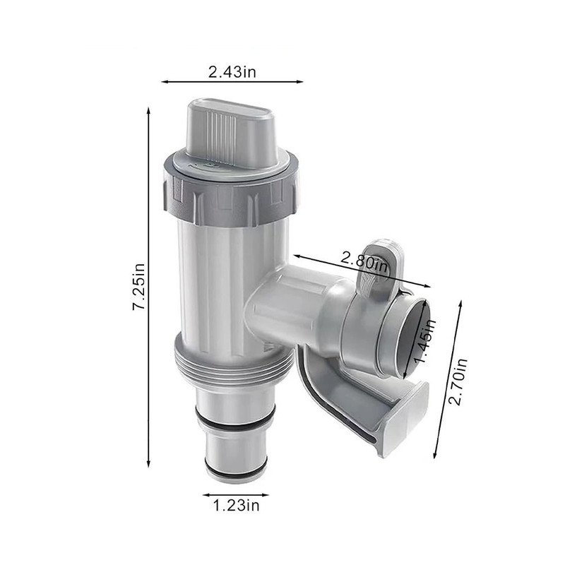 Durable PVC Pool Filter Pump Adapter With 32mm On Off Plunger Valve Leak Proof Replacement For Outd 6