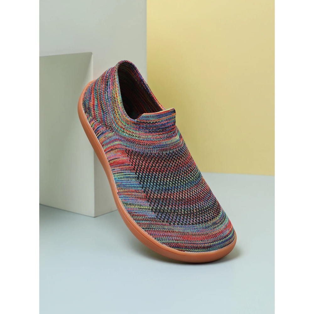 Womens Color Block Barefoot Sneakers Wide Fit Breathable Knit Lightweight Casual Shoes 5