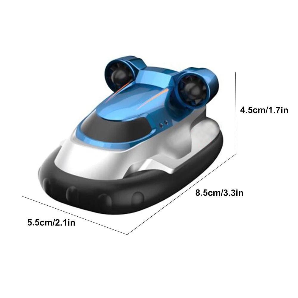 Mini RC Boat With LED Lights High Speed Electric Hovercraft Toy For Kids 5