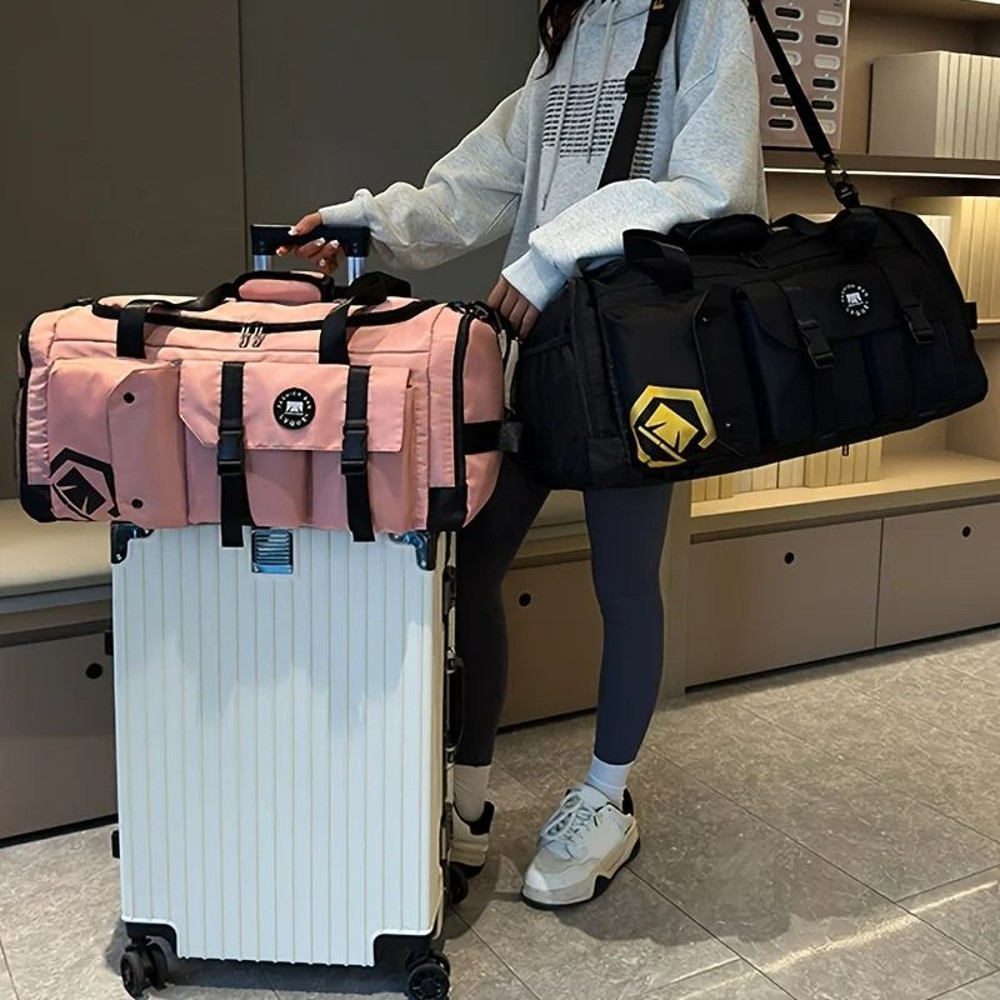 Large Capacity Travel Backpack With Wet And Dry Separation And Shoe Compartment 4