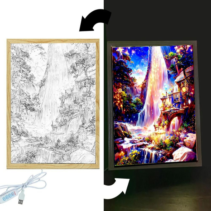 LED Landscape Photo Frame Night Light With Modern Table Decoration For Bedroom And Living Room 10