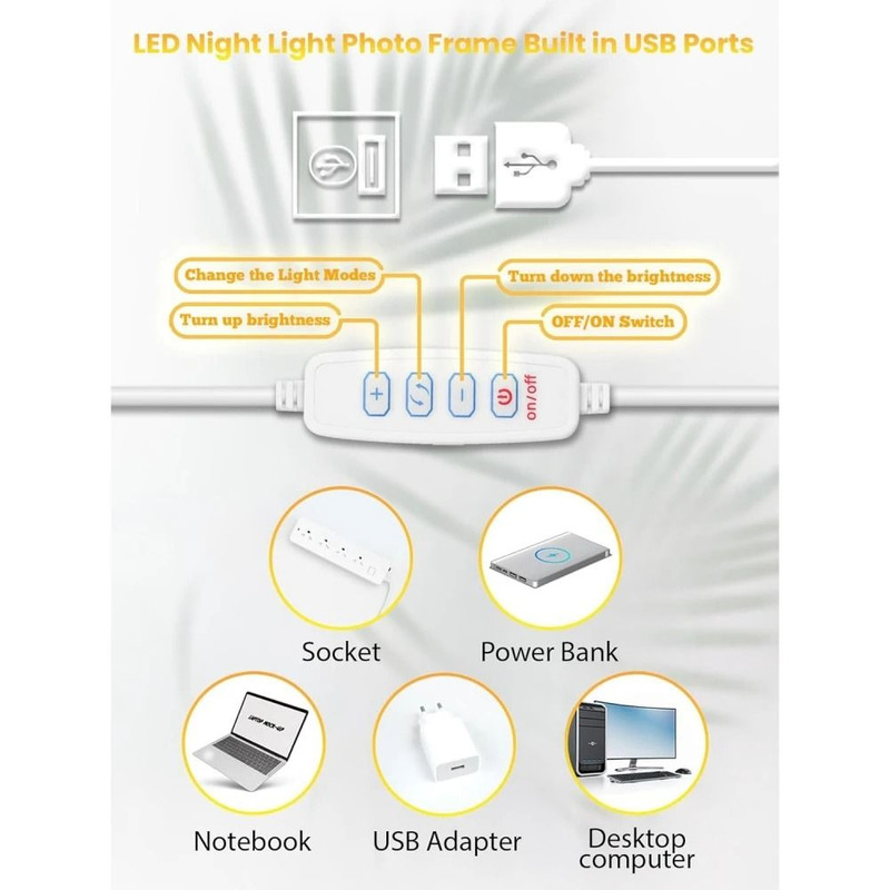 LED Landscape Photo Frame Night Light With Modern Table Decoration For Bedroom And Living Room 6